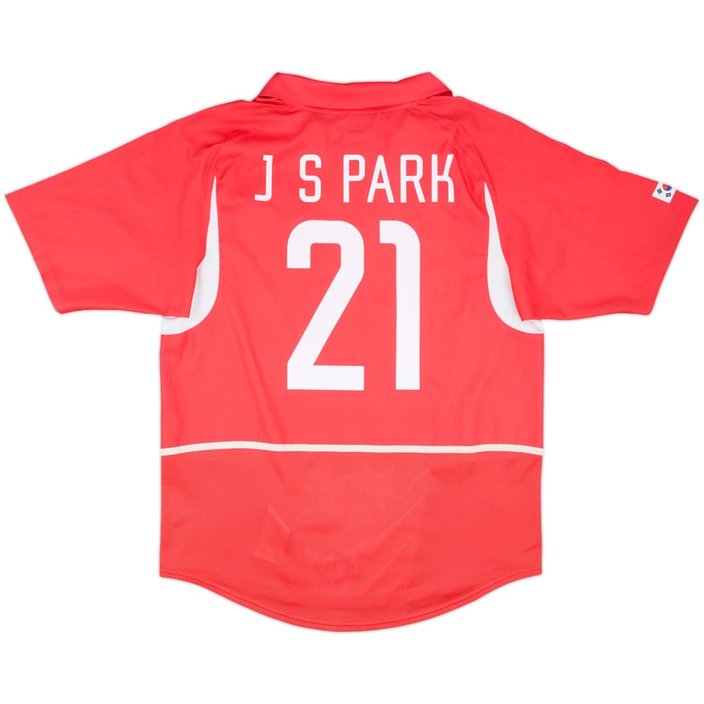 2002-03 South Korea Home Shirt J S Park #21 - 8/10 - (L)