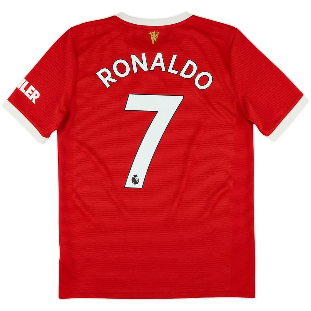 2021-22 Manchester United Home Shirt Ronaldo #7 - 9/10 - (XL.Boys)