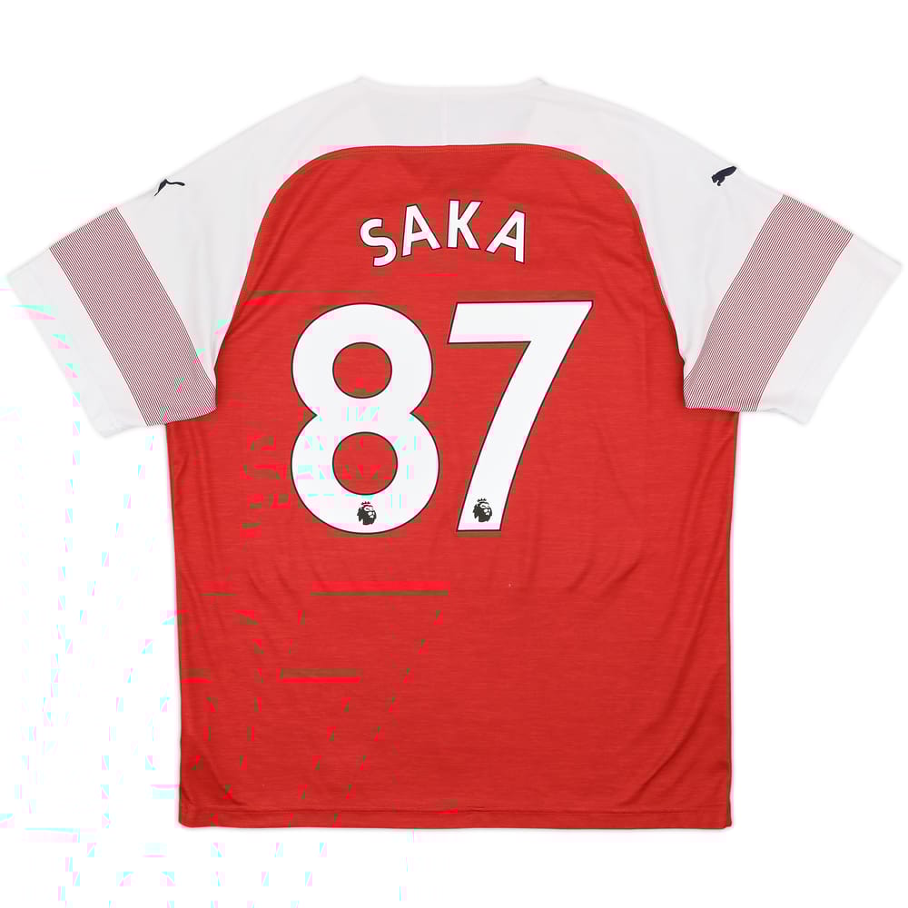 2018-19 Arsenal Home Shirt Saka #87 - 7/10 - (XL)