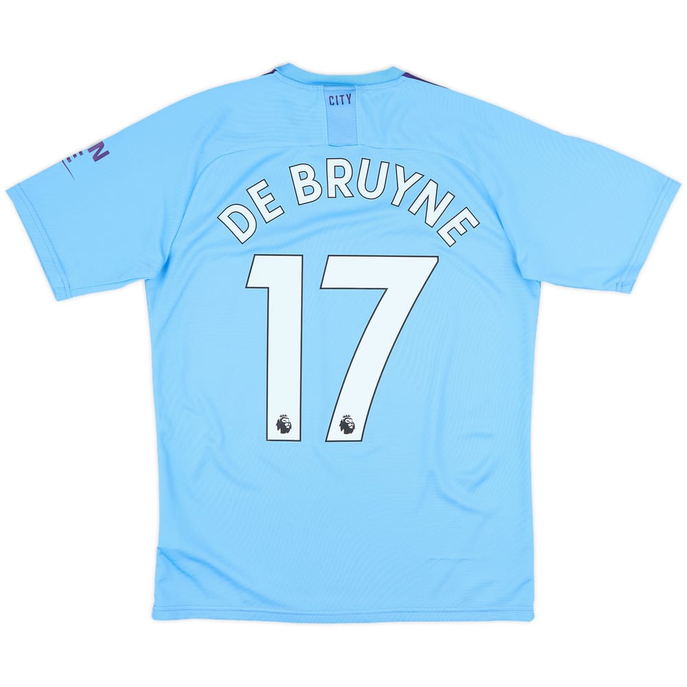 2019-20 Manchester City Home Shirt De Bruyne #17 - 9/10 - (M)