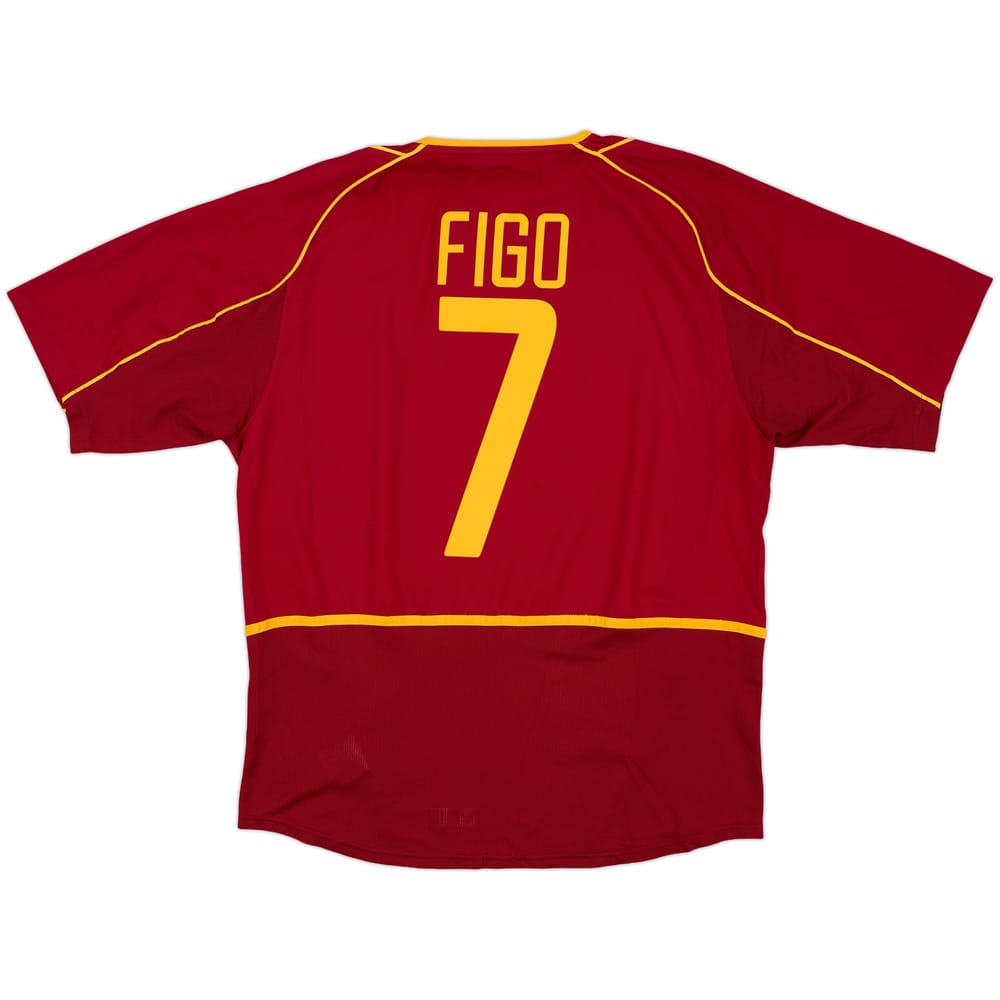 2002-04 Portugal Home Shirt Figo #7 - 9/10 - (L)