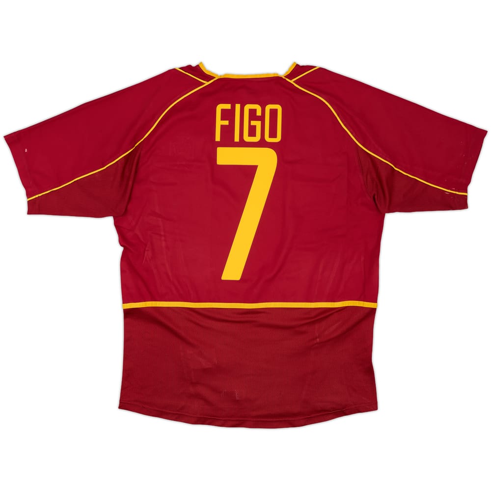 2002-04 Portugal Home Shirt Figo #7 - 8/10 - (M)