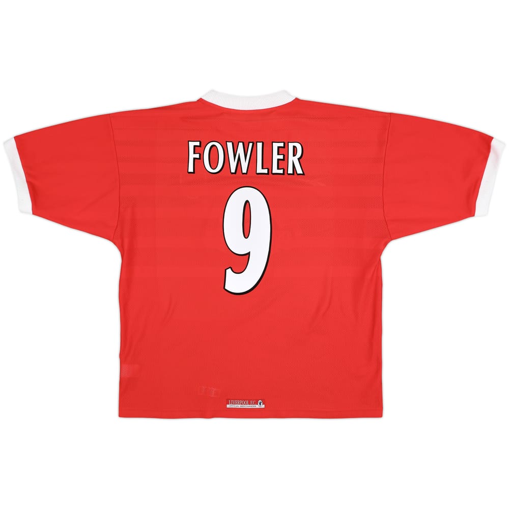 1998-00 Liverpool Home Shirt Fowler #9 - 5/10 - (XL)