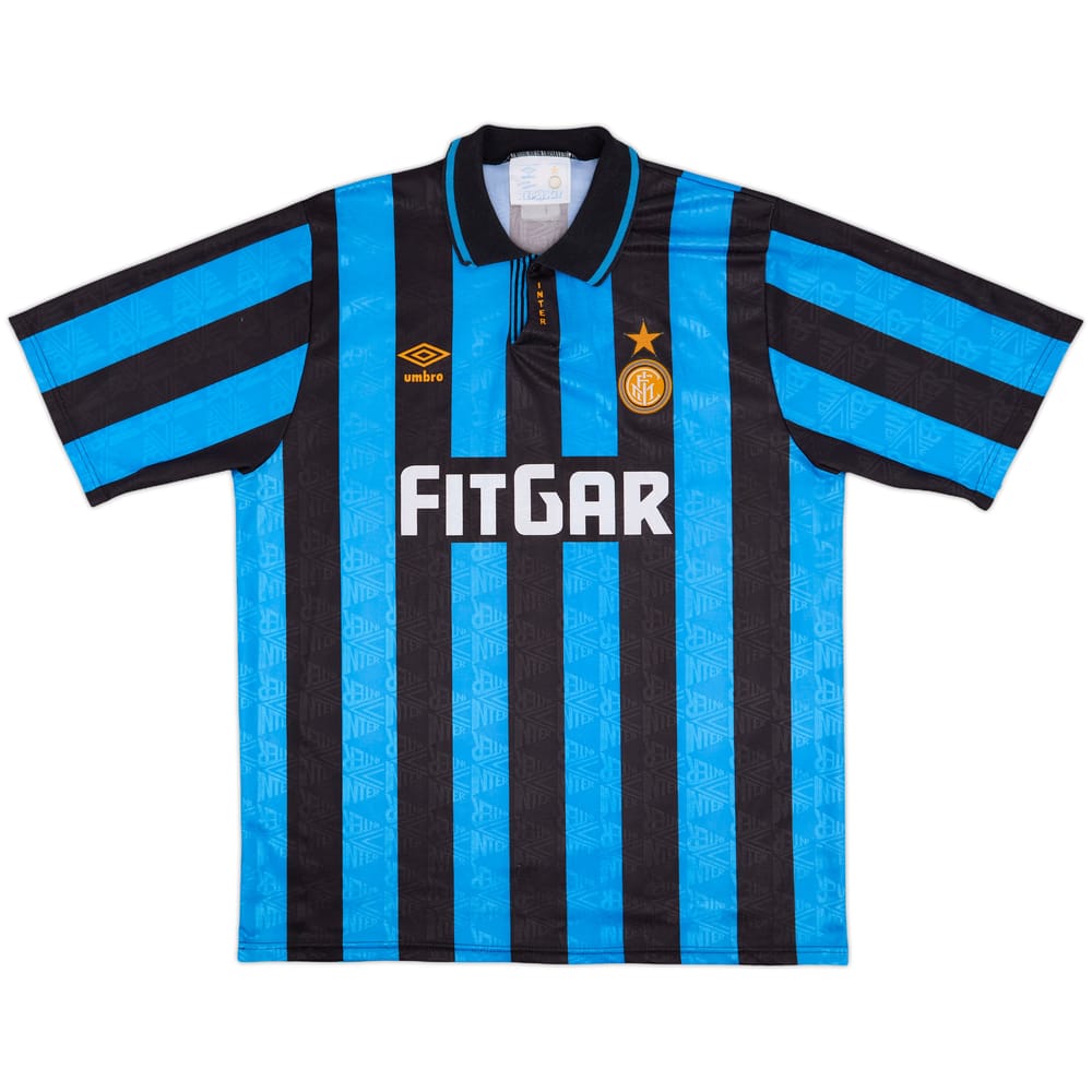 1991-92 Inter Milan Home Shirt - 8/10 - (L)