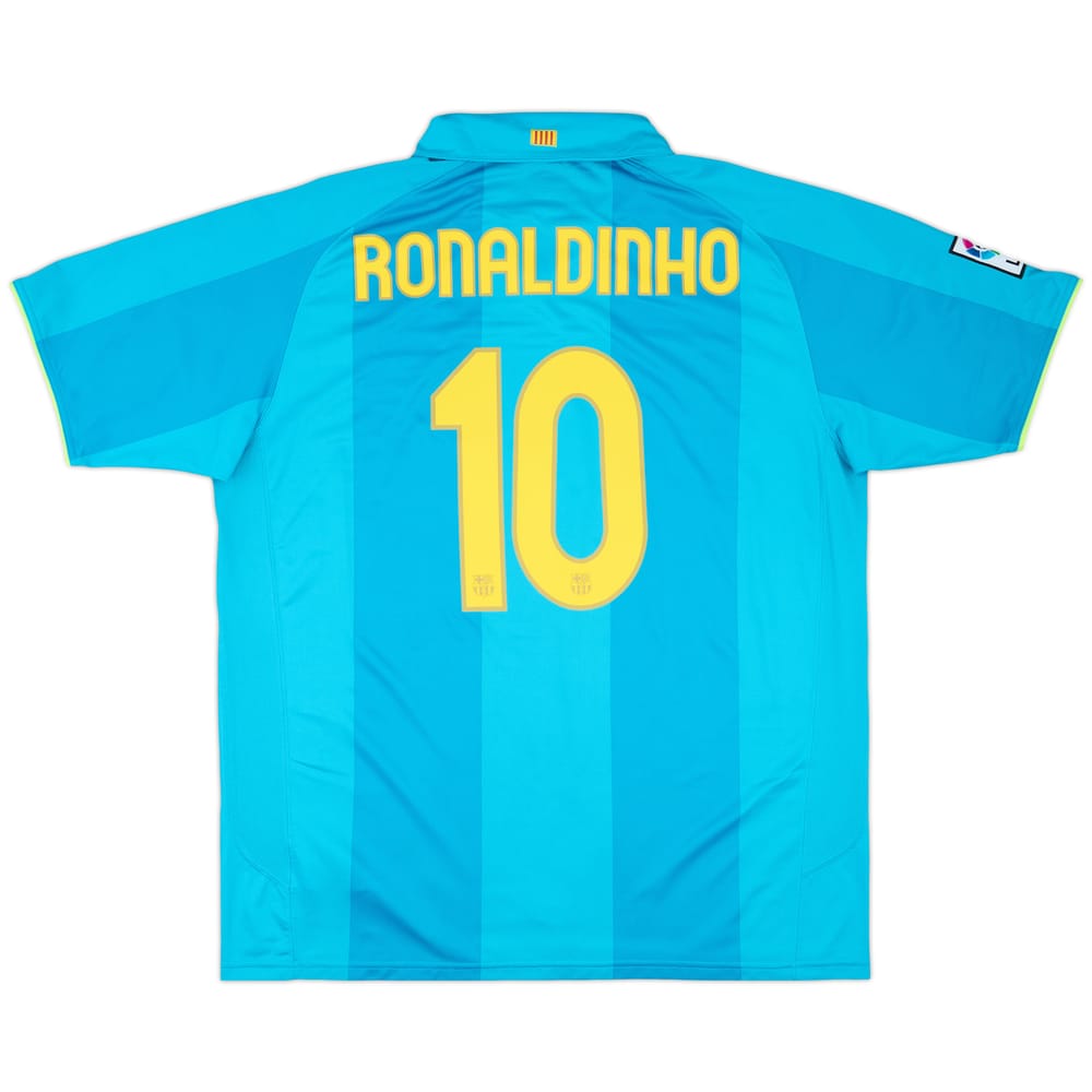 2007-09 Barcelona Away Shirt Ronaldinho #10 - 10/10 - (XXL)