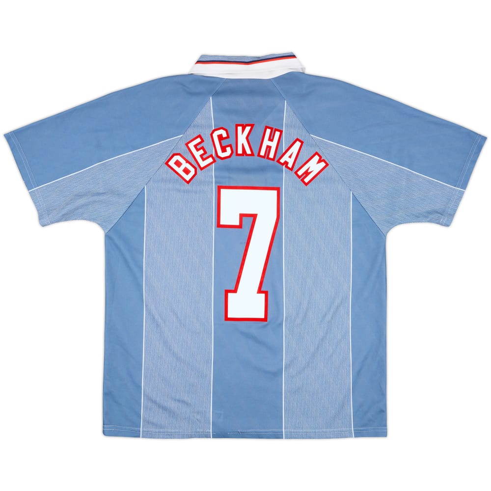 1996-97 England Away Shirt Beckham #7 - 8/10 - (L)