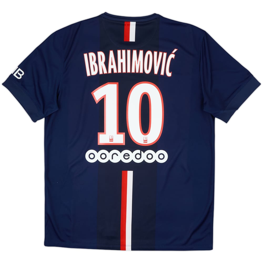 2014-15 Paris Saint-Germain Home Shirt Ibrahimovic #10 - 10/10 - (L)
