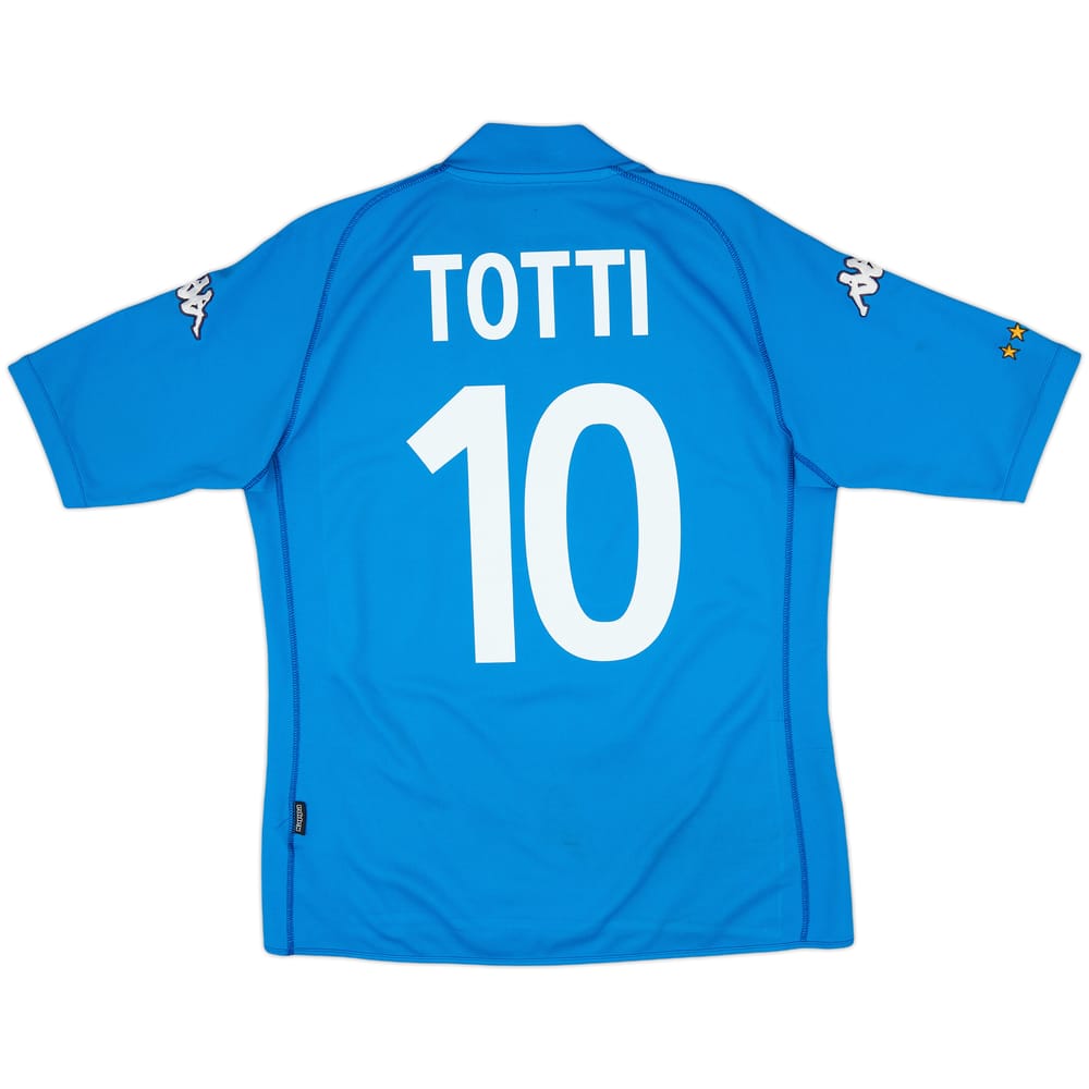 2002 Italy Basic Home Shirt Totti #10 - 8/10 - (L)