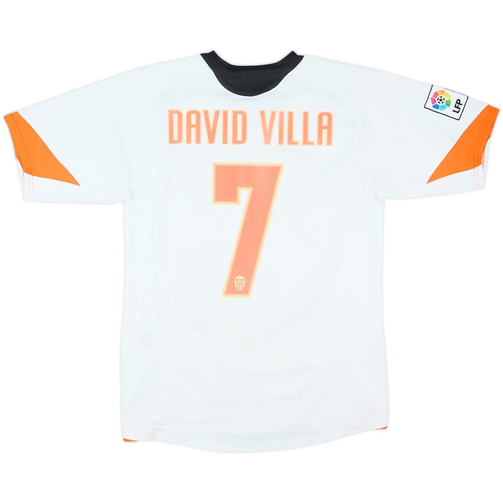 2005-06 Valencia Home Shirt David Villa #7 - 8/10 - (S)