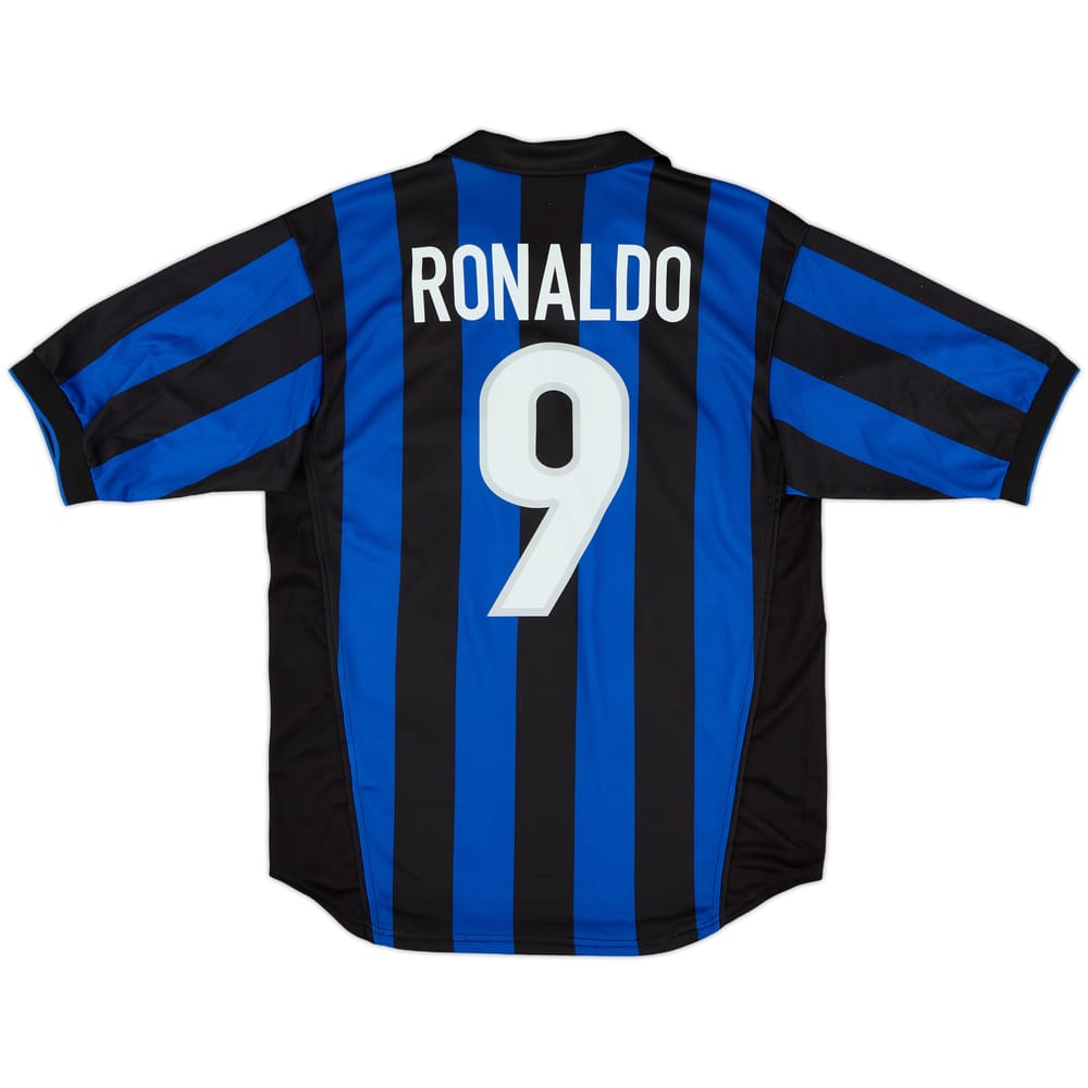 1998-99 Inter Milan Home Shirt Ronaldo #9 - 9/10 - (S)