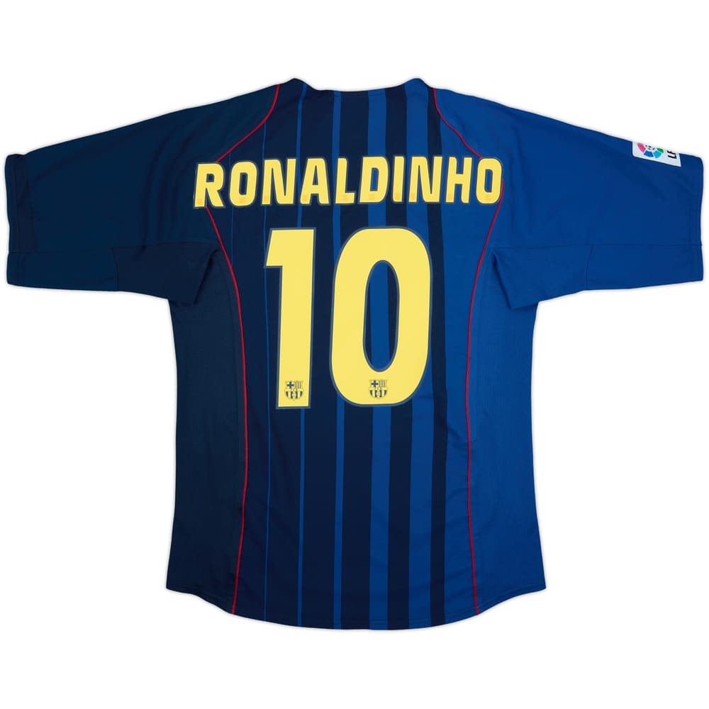 2004-05 Barcelona Away Shirt Ronaldinho #10 - 9/10 - (M)