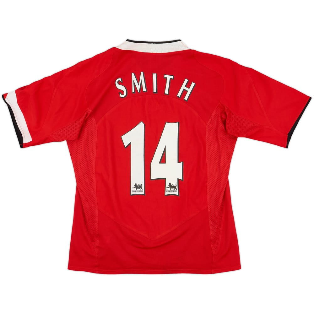 2004-06 Manchester United Home Shirt Smith #14 - 6/10 - (M)