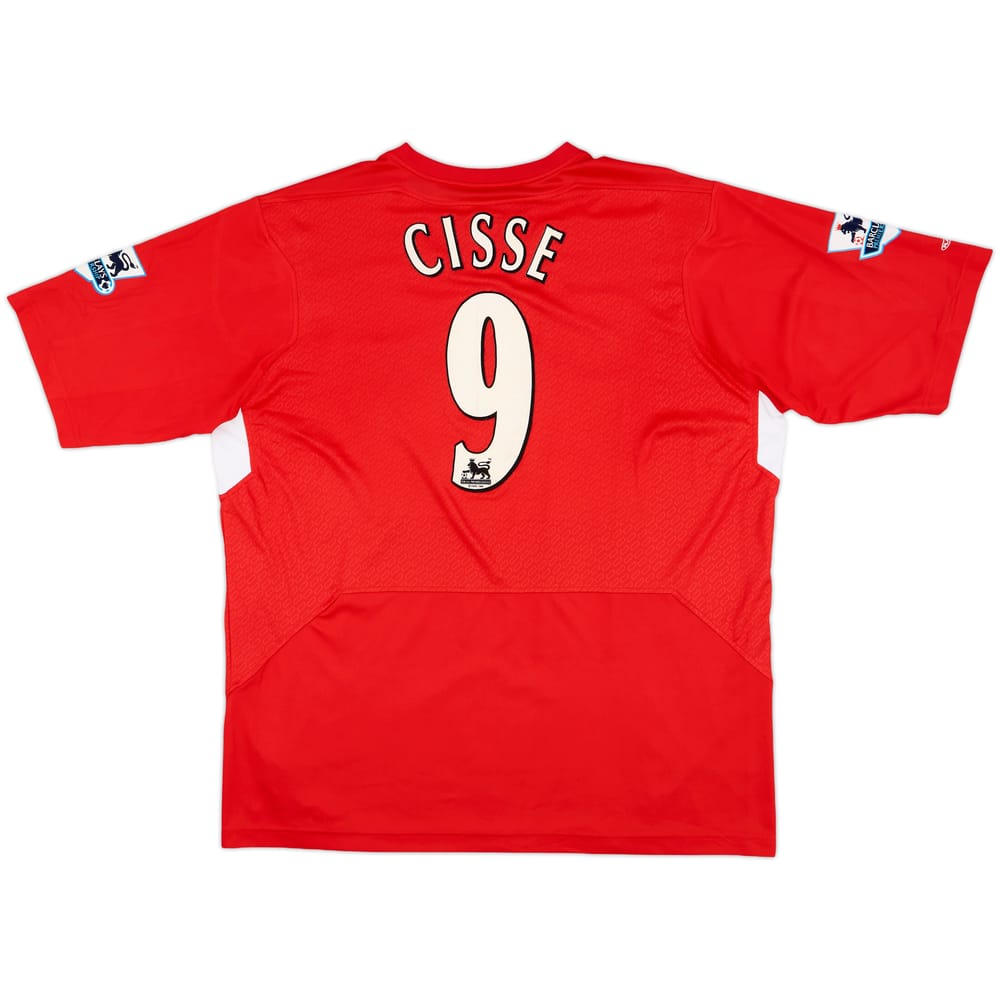 2004-06 Liverpool Home Shirt Cisse #9 - 5/10 - (XL)
