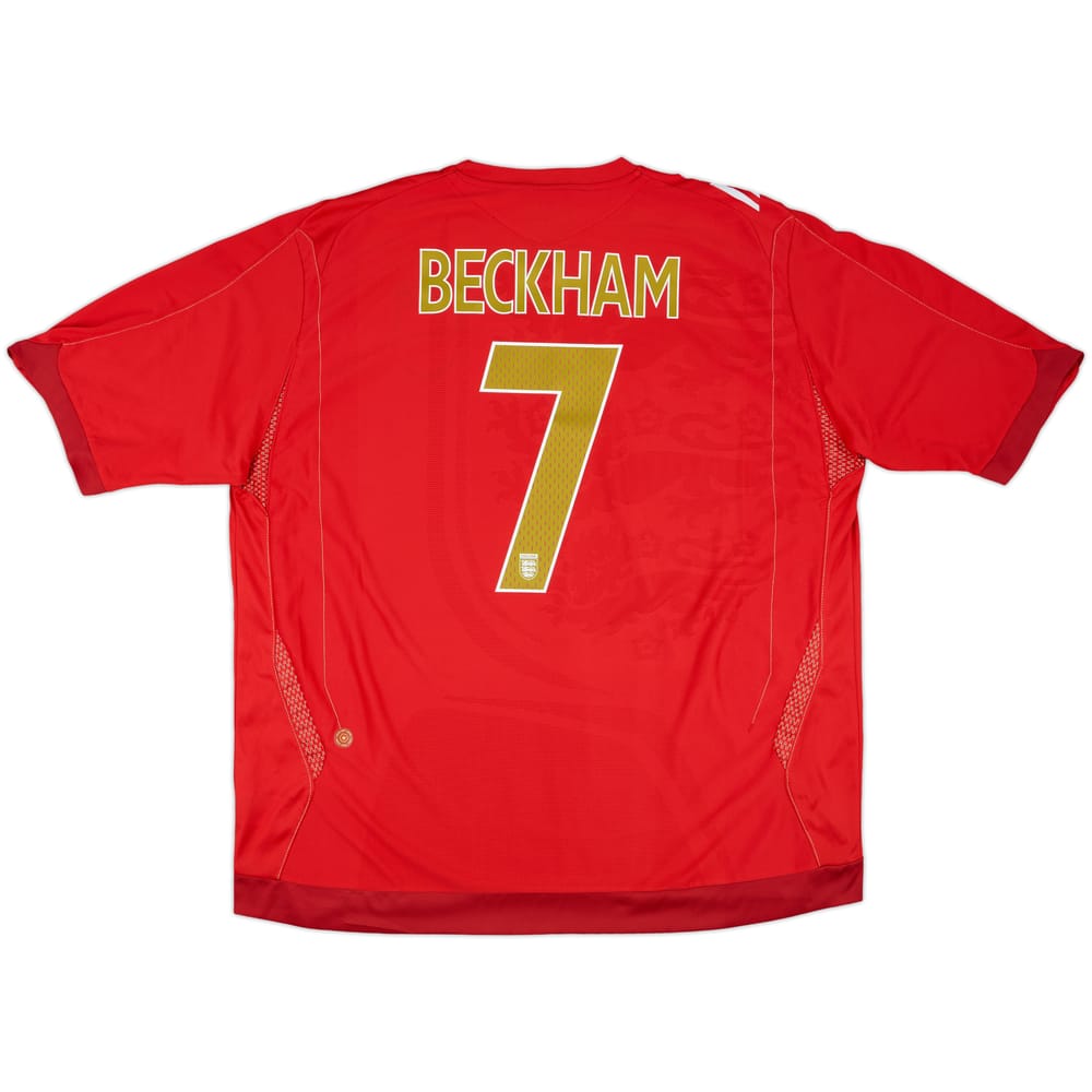 2006-08 England Away Shirt Beckham #7 - 8/10 - (3XL)