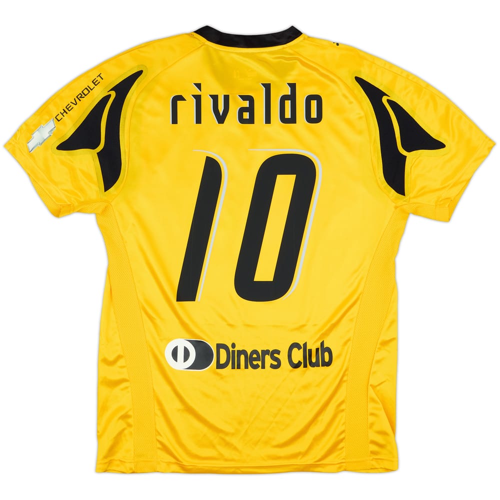 2007-08 AEK Athens Home Shirt Rivaldo #10 (XL)