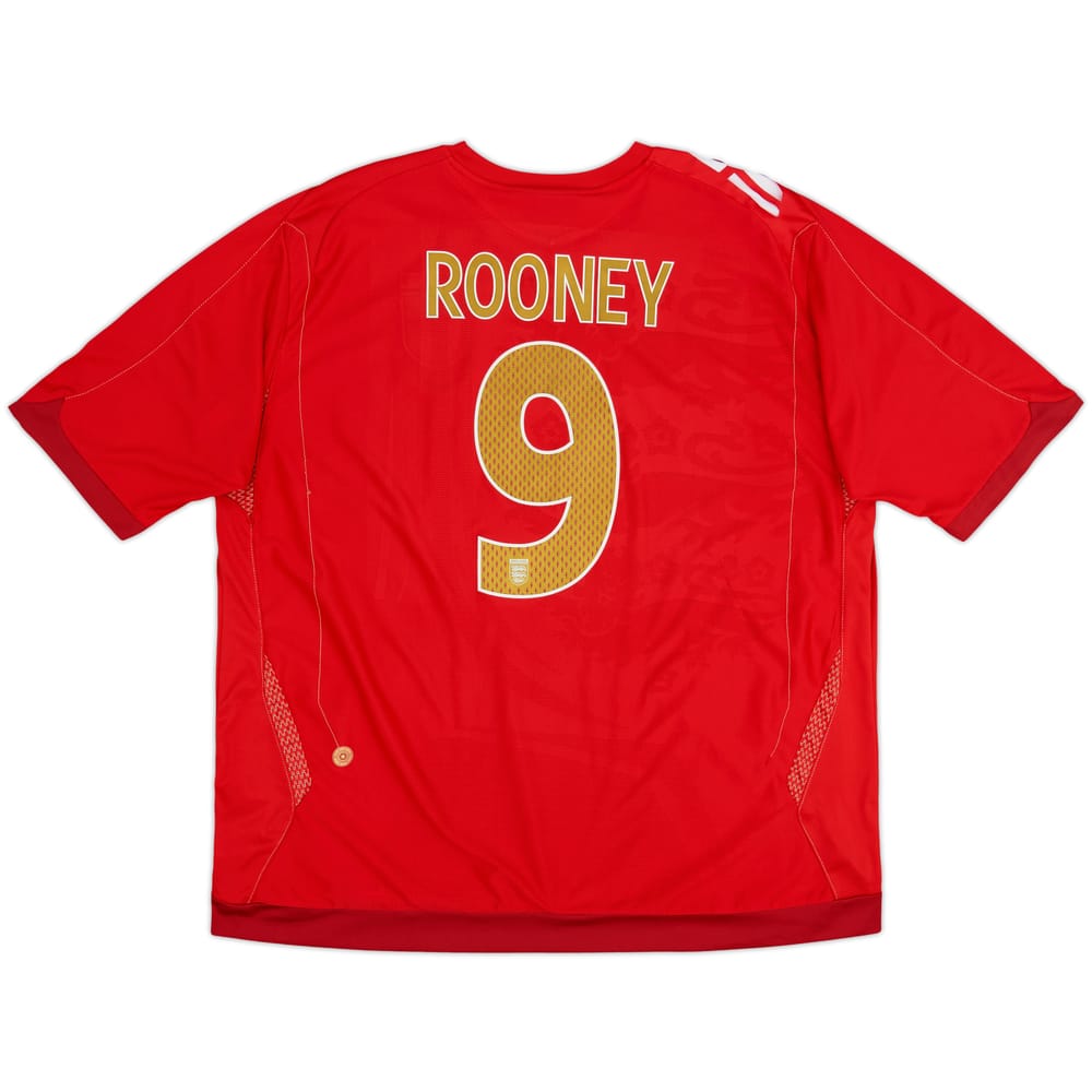 2006-08 England Away Shirt Rooney #9 - 8/10 - (3XL)
