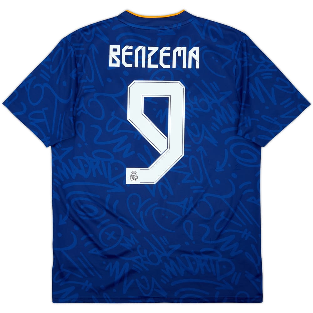 2021-22 Real Madrid Away Shirt Benzema #9 - 8/10 - (M)