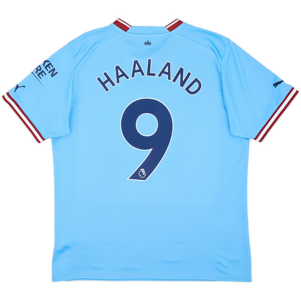 2022-23 Manchester City Home Shirt Haaland #9 - 8/10 - (L)