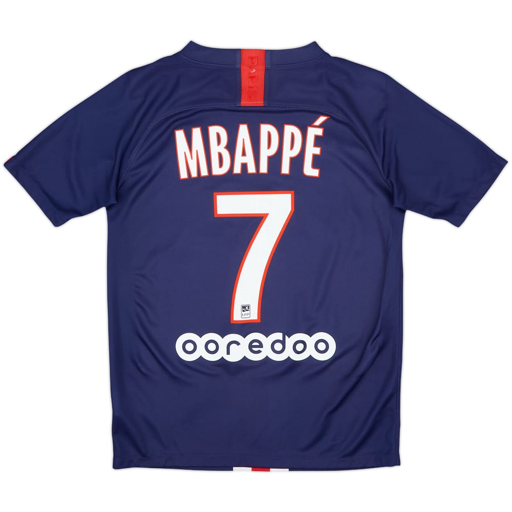 2019-20 Paris Saint-Germain Home Shirt Mbappe #7 - 8/10 - (13-15 Years)