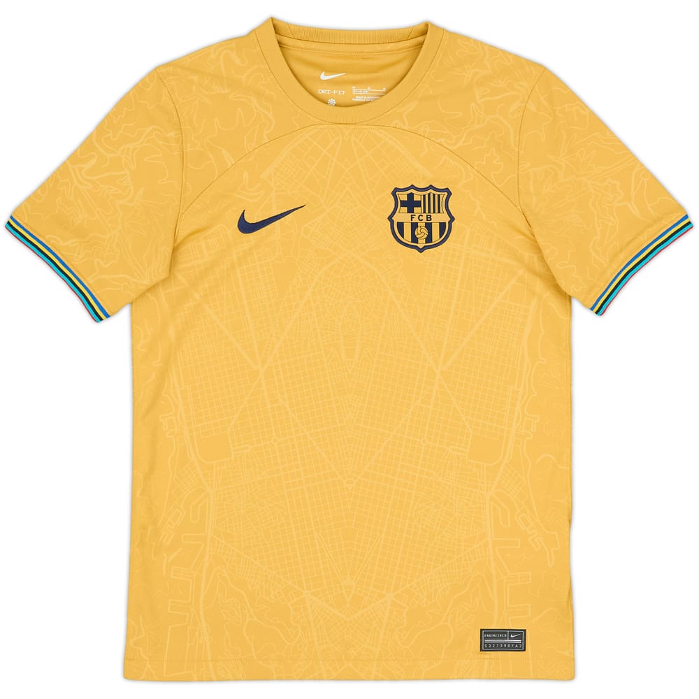 2022-23 Barcelona Away Shirt - 8/10 - (10-11 Years)