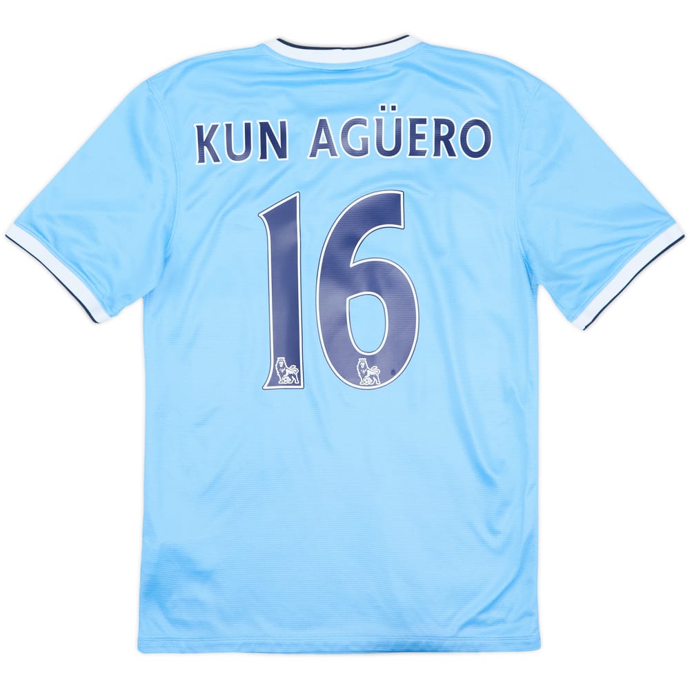 2013-14 Manchester City Home Shirt Kun Aguero #16 - 8/10 - (S)