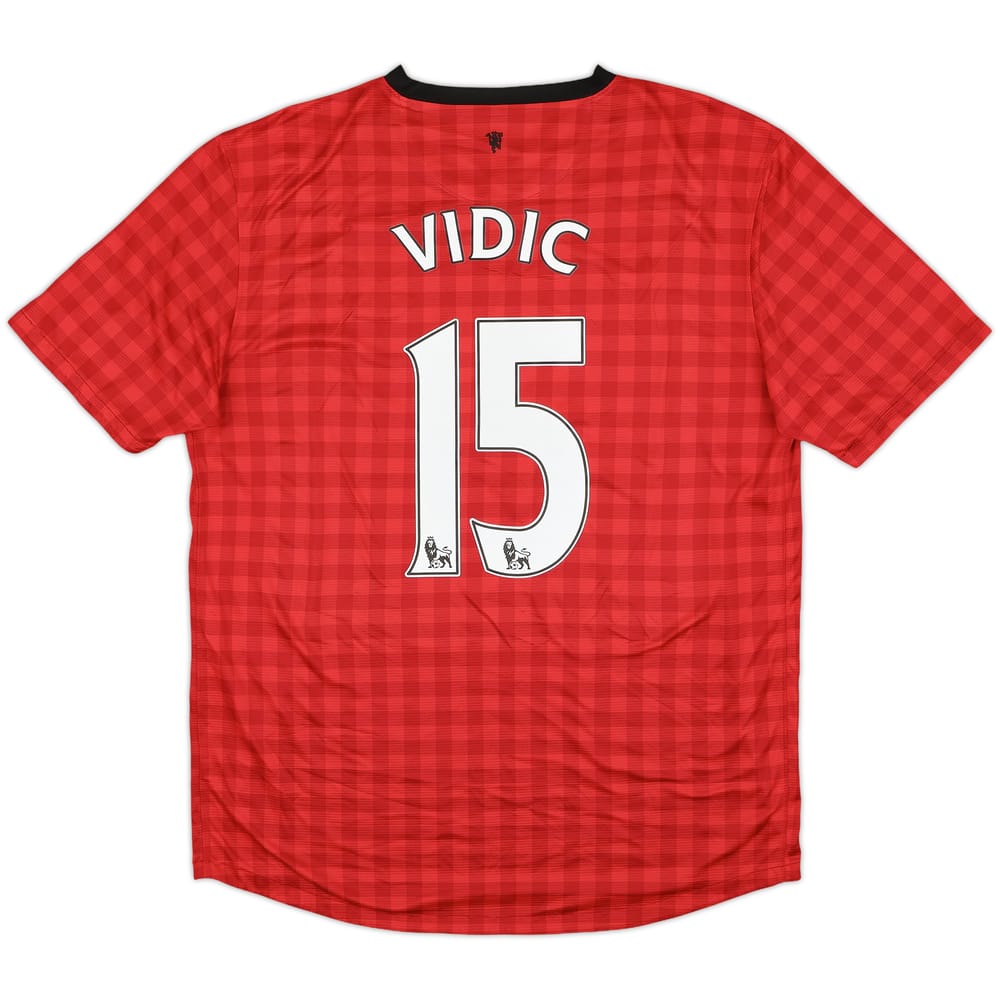 2012-13 Manchester United Home Shirt Vidic #15 - 5/10 - (L)