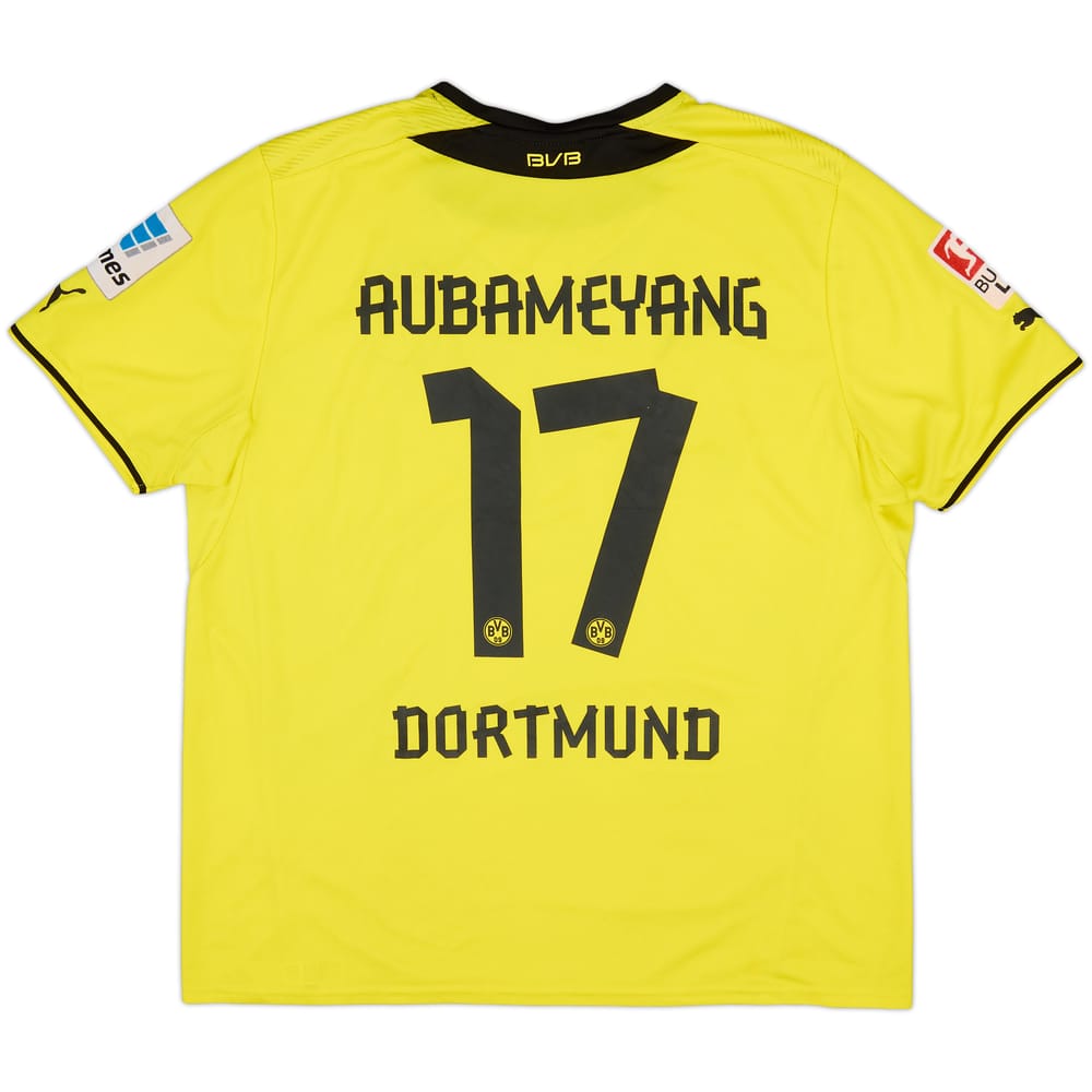 2013-14 Borussia Dortmund Home Shirt Aubameyang #17 - 7/10 - (XXL)