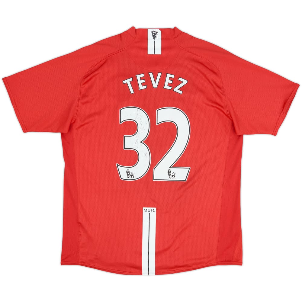 2007-09 Manchester United Home Shirt Tevez #32 - 6/10 - (L)