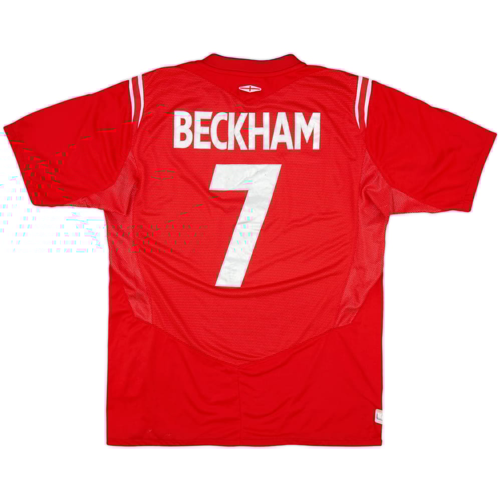 2004-06 England Away Shirt Beckham #7 - 7/10 - (M)