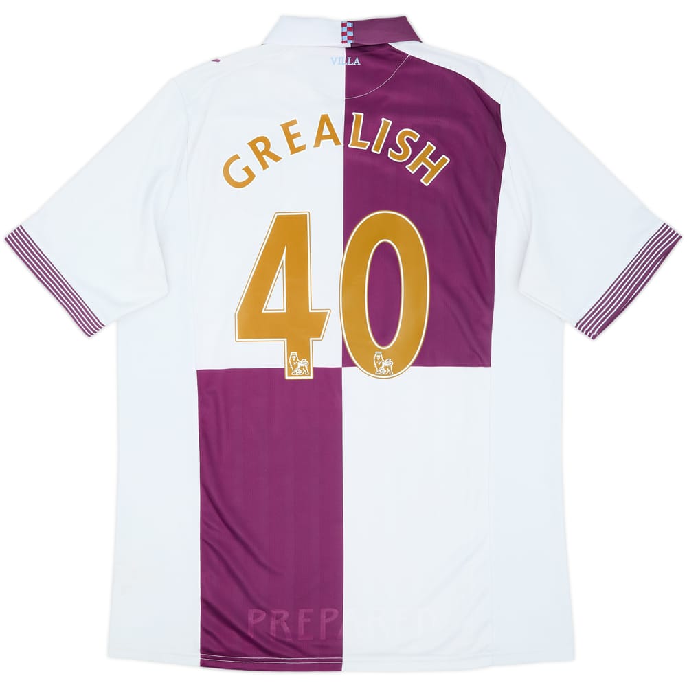 2013-14 Aston Villa Away Shirt Grealish #40 - 6/10 - (L)
