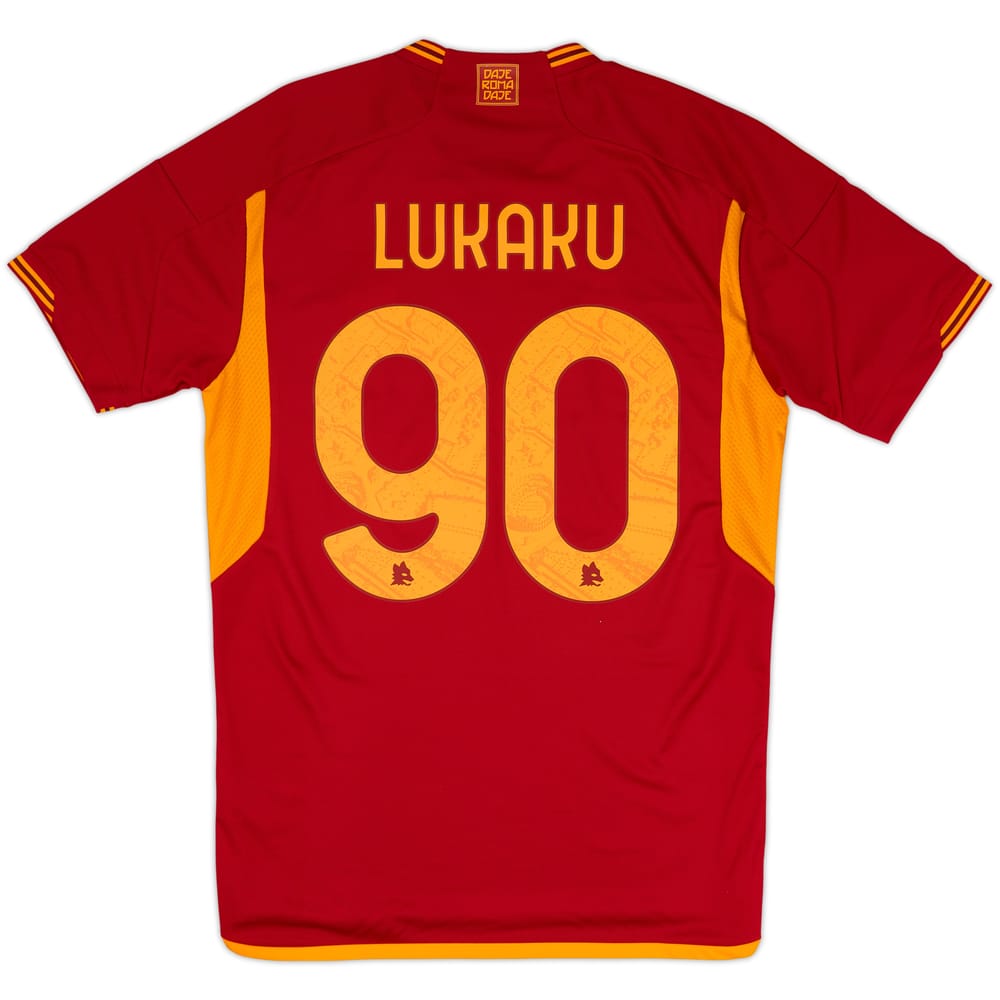 2023-24 Roma Home Shirt Lukaku #90 (M)