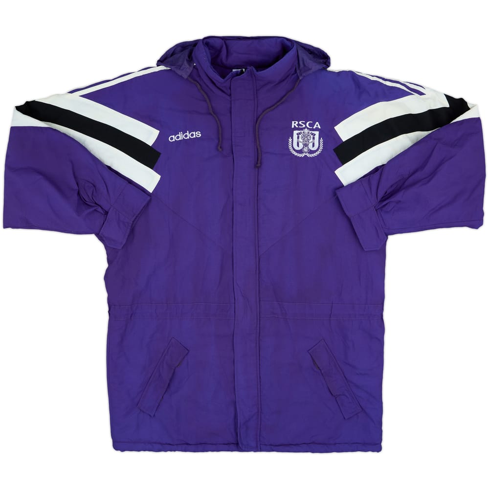 1996-97 Anderlecht adidas Padded Bench Coat - 5/10 - (XL)