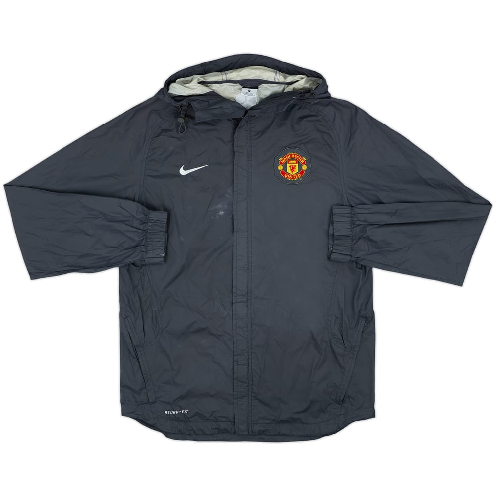 2010-11 Manchester United Nike Hooded Rain Jacket - 6/10 - (M)