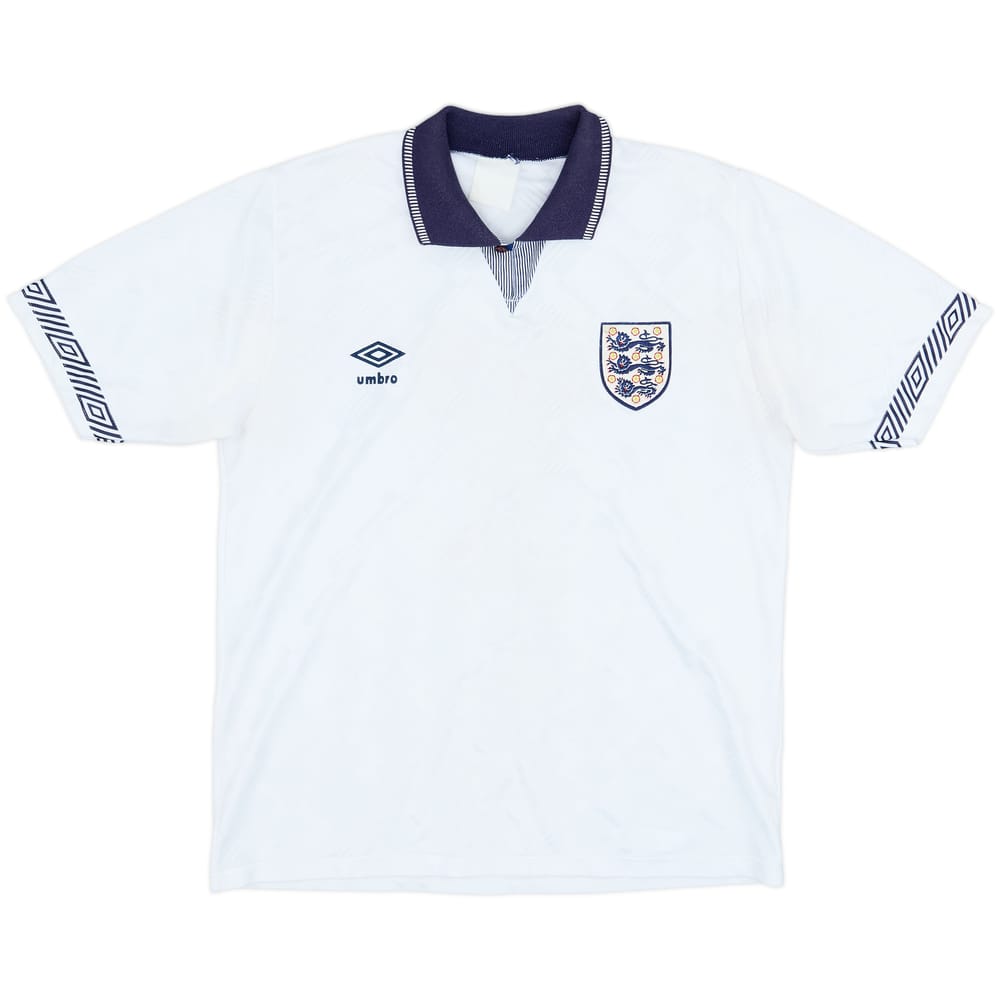 1990-92 England Home Shirt - 7/10 - (L)