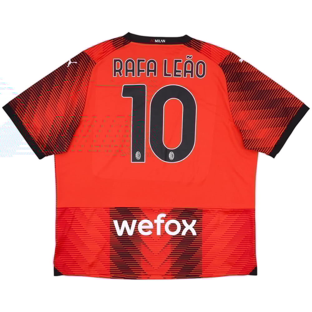 2023-24 AC Milan Home Shirt Rafa Leao #10 - 9/10 - (XXL)