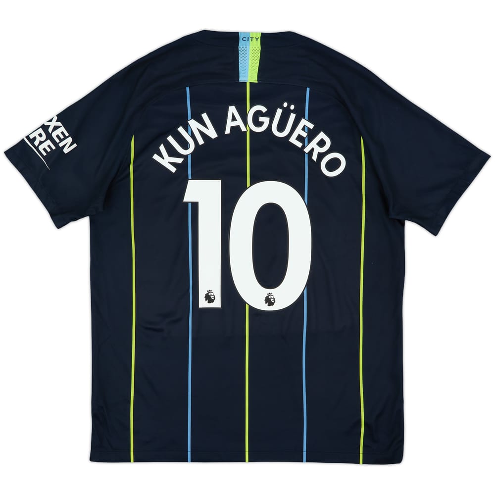 2018-19 Manchester City Away Shirt Kun Aguero #10 - 8/10 - (L)
