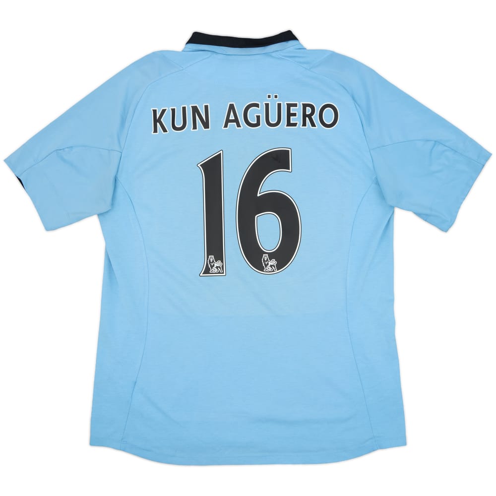 2012-13 Manchester City Home Shirt Kun Aguero #16 - 7/10 - (L)
