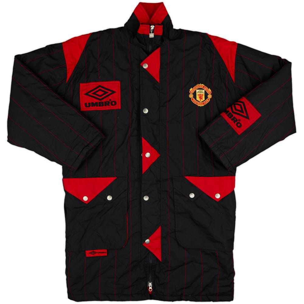 1996-97 Manchester United Umbro Padded Bench Coat - 8/10 - (S)