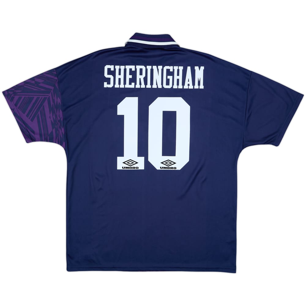 1994-95 Tottenham Away Shirt Sheringham #10 - 8/10 - (XL)