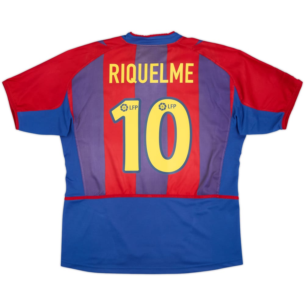 2002-03 Barcelona Home Shirt Riquelme #10 - 6/10 - (XL)