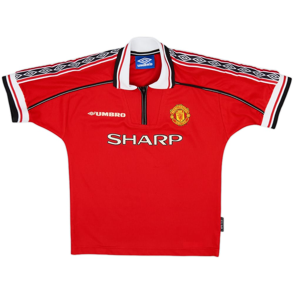 1998-00 Manchester United Home Shirt - 8/10 - (M.Boys)