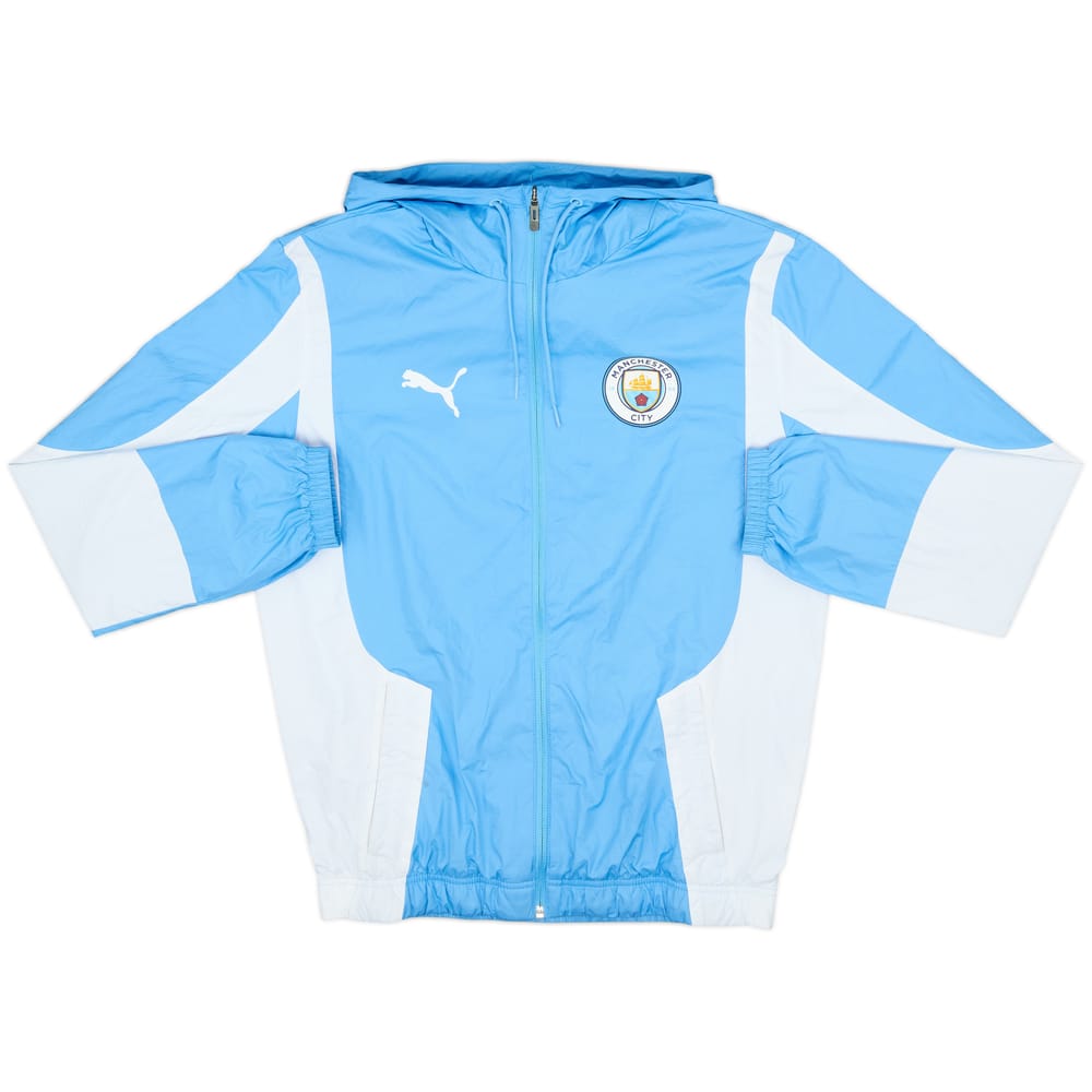 2023-24 Manchester City Puma Hooded Rain Jacket - 9/10 - (S)