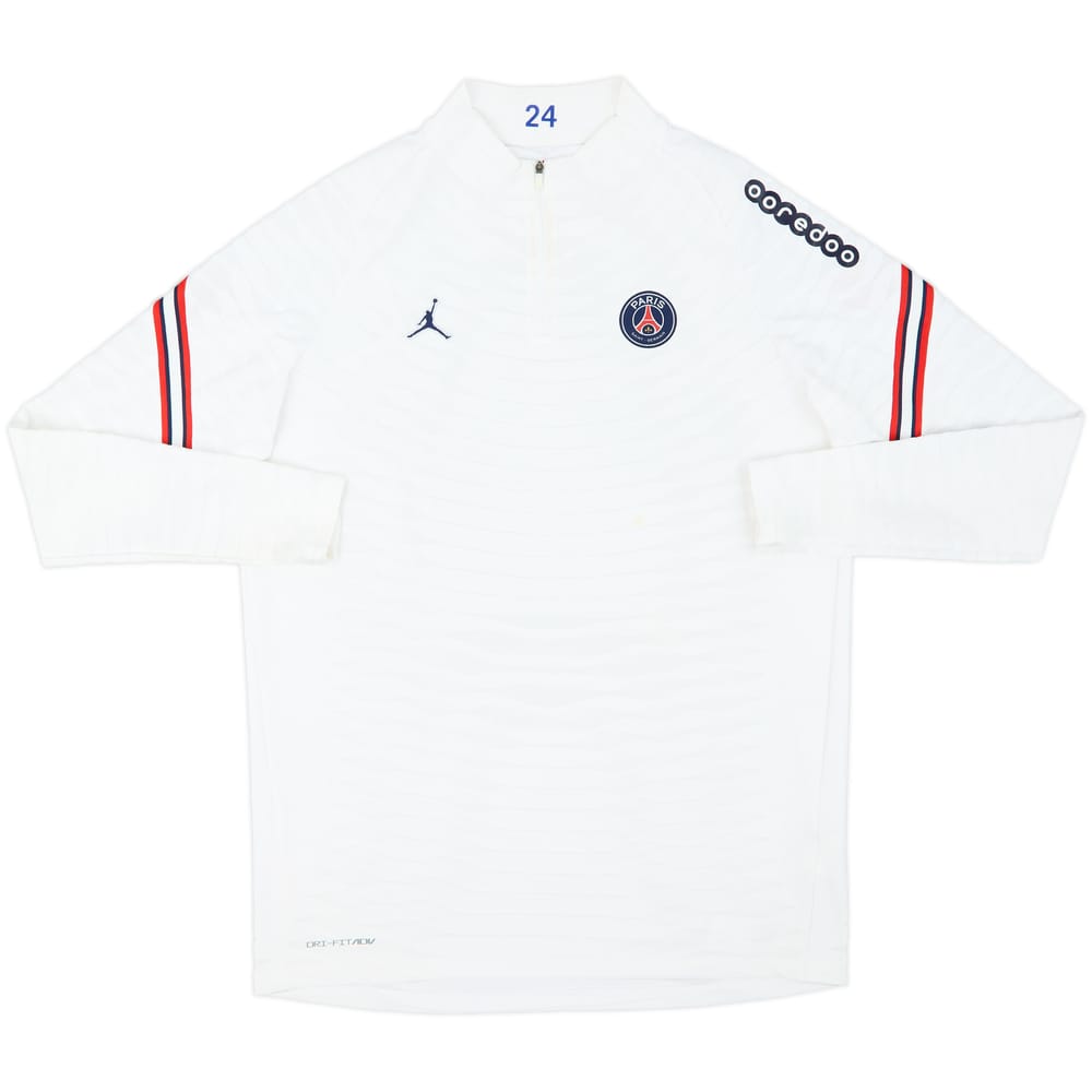 2021-22 Paris Saint-Germain Jordan/Nike Player Issue 1/4 Zip Drill Top #24 - 8/10 - (XL)