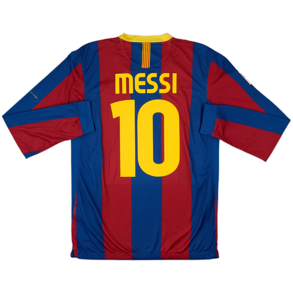 2010-11 Barcelona Home L/S Shirt Messi #10 - 7/10 - (M)