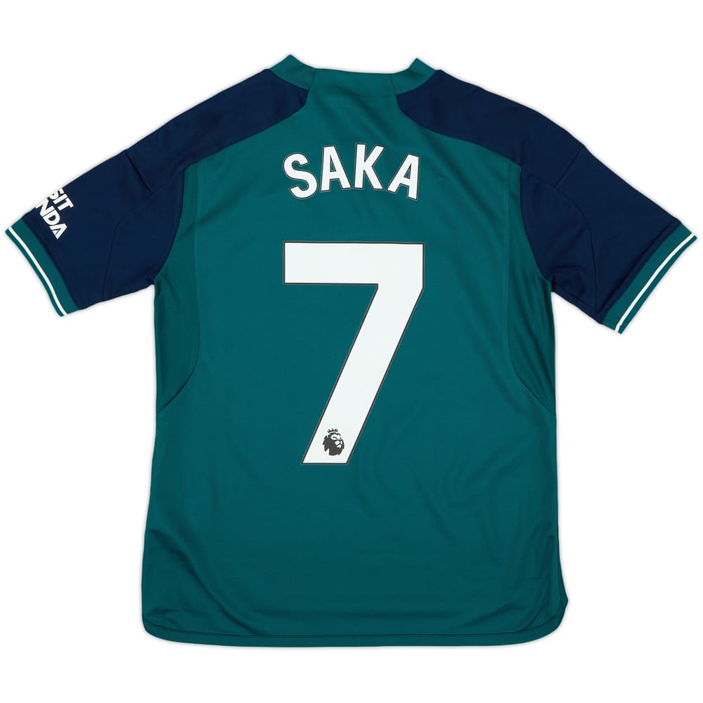 Camiseta de la tercera equipación del Arsenal 2023-24 Saka #7 (Niños L)