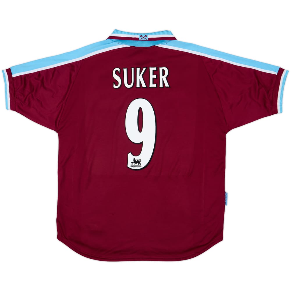 1999-01 West Ham Home Shirt Suker #9 - 8/10 - (XL)
