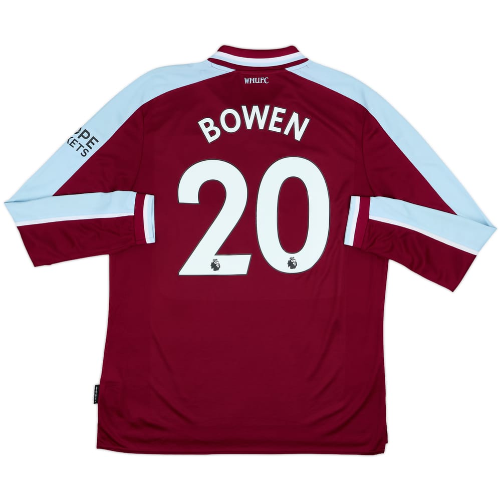 2021-22 West Ham Home L/S Shirt Bowen #20 - 7/10 - (XL)