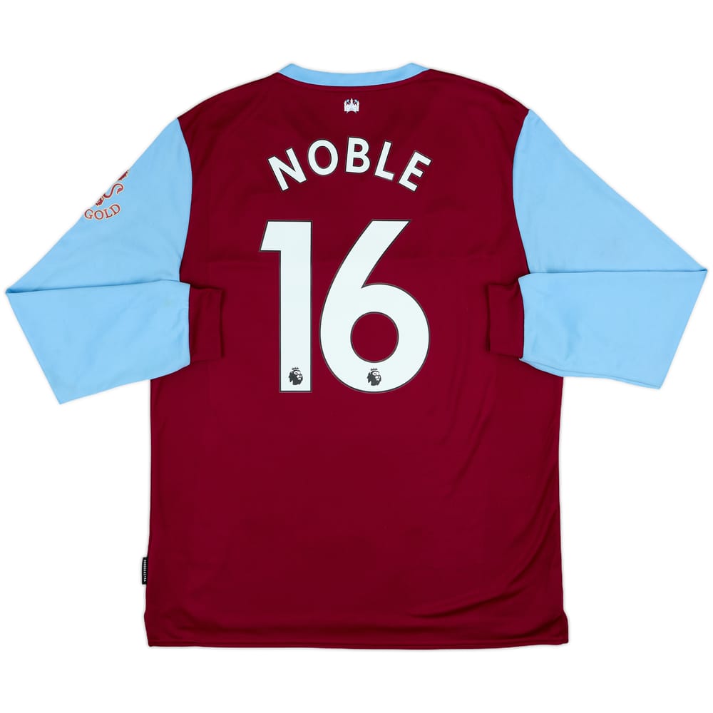 2019-20 West Ham Home L/S Shirt Noble #16 - 9/10 - (XL)