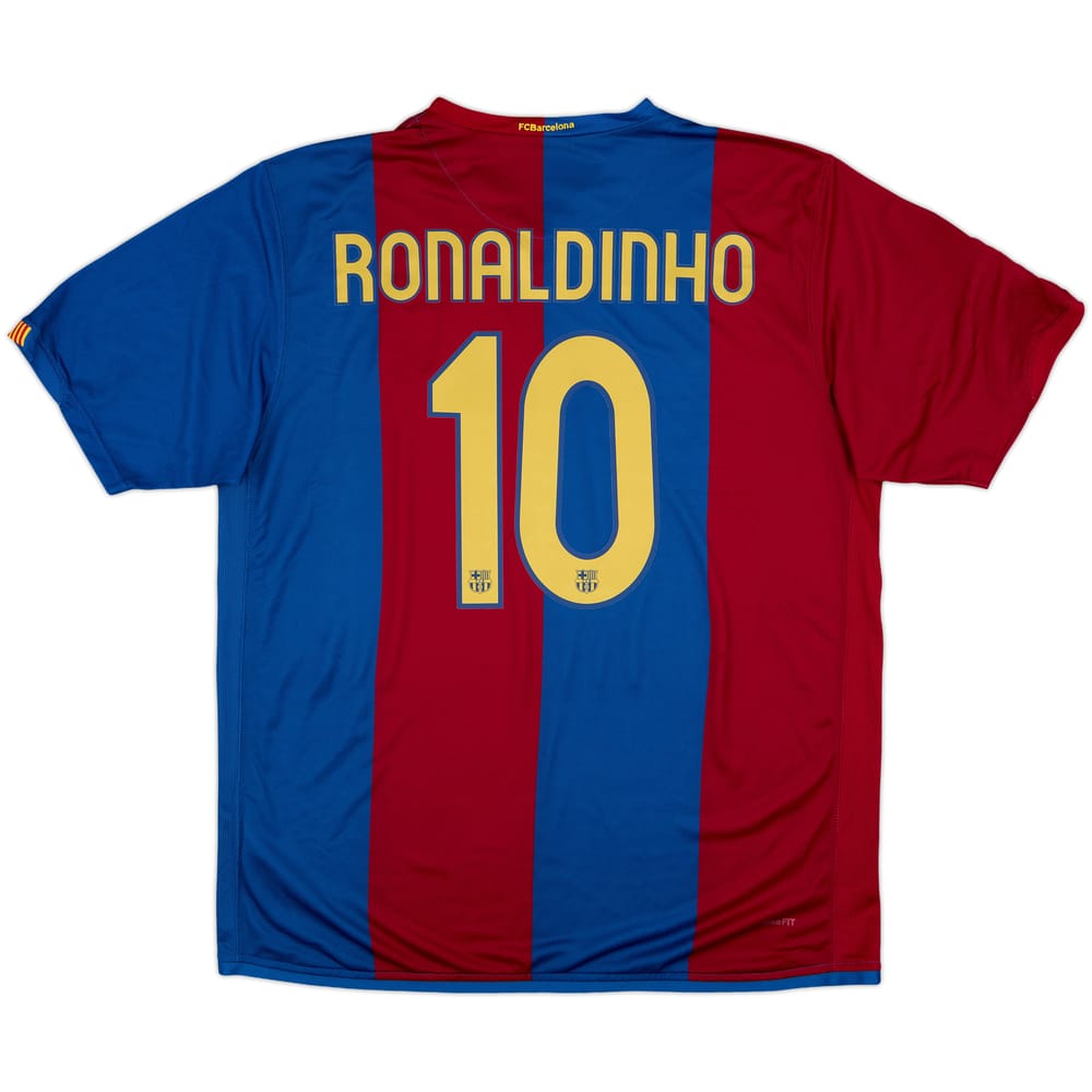 2006-07 Barcelona Home Shirt Ronaldinho #10 - 10/10 - (XL)