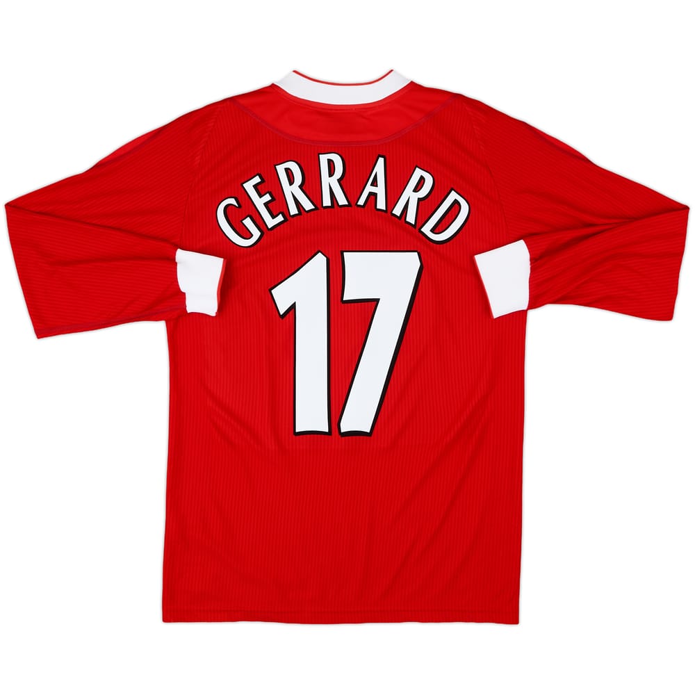 2002-04 Liverpool Home L/S Shirt Gerrard #17 - 10/10 - (S)